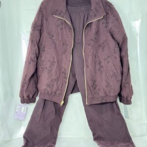 Giacca Floral Mauve Bomber Jacket